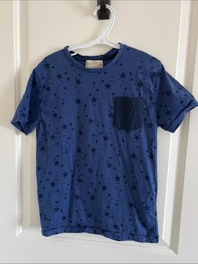 Zara Kids' Navy Star Pocket Tee - Blue